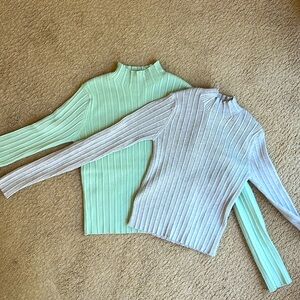 Zara girls ribbed knit sweaters size 13-14